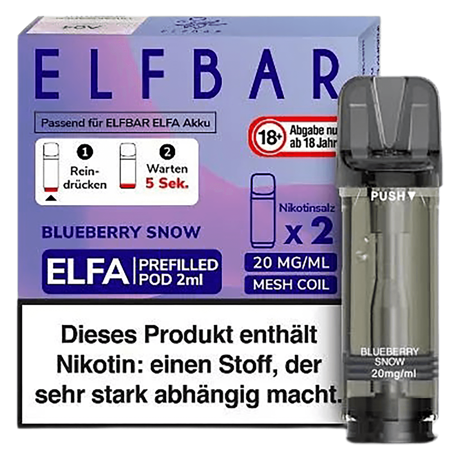 Elf Bar ELFA Liquid Pod 2er Pack - Blueberry Snow