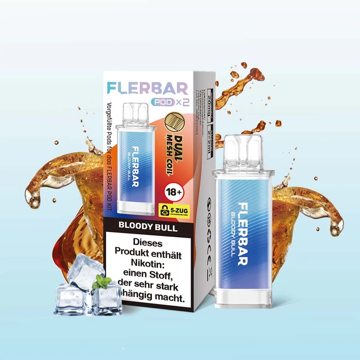 Flerbar Liquid Pod 2er Pack - Bloody Bull