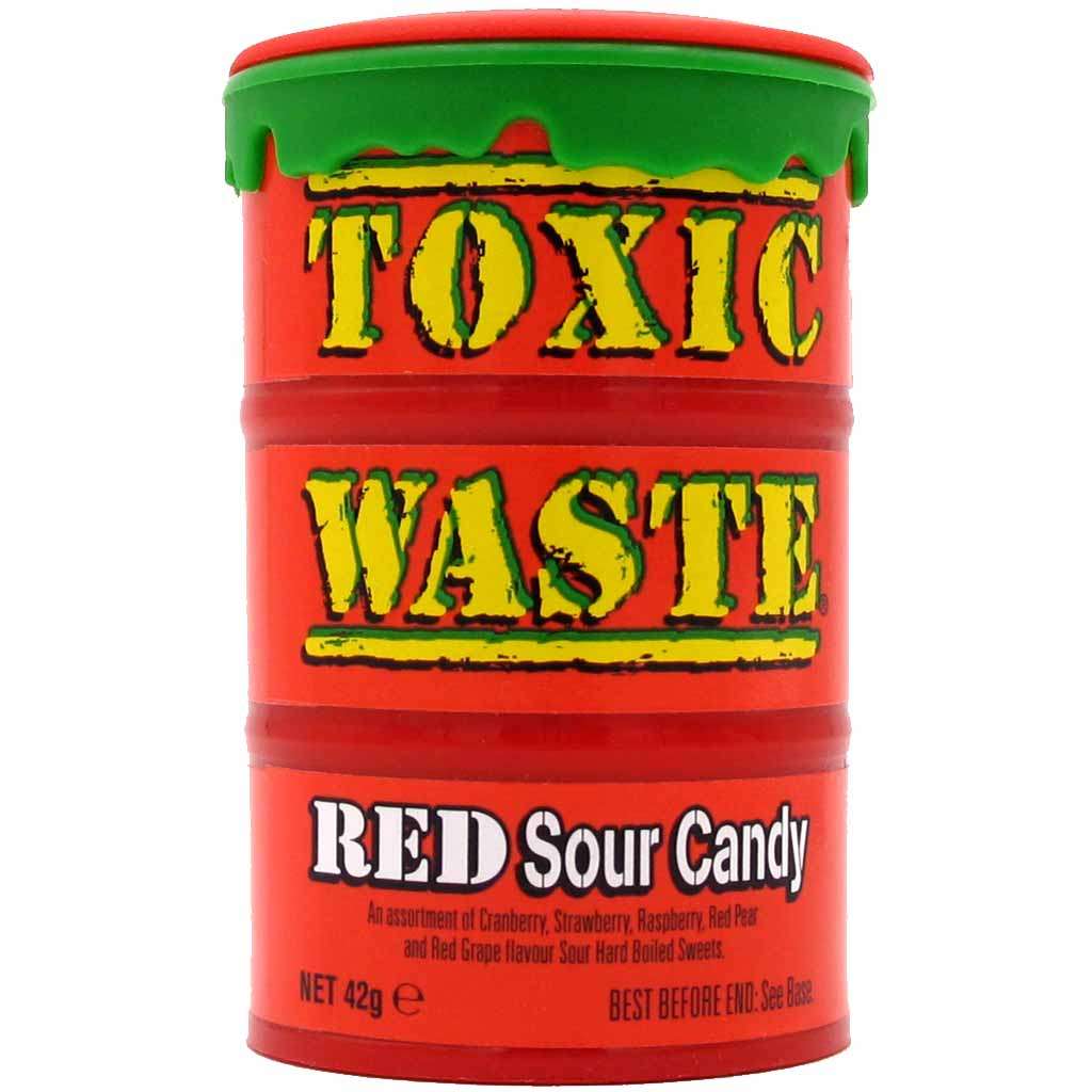 Toxic Waste Red Sour Candy Drum 42g