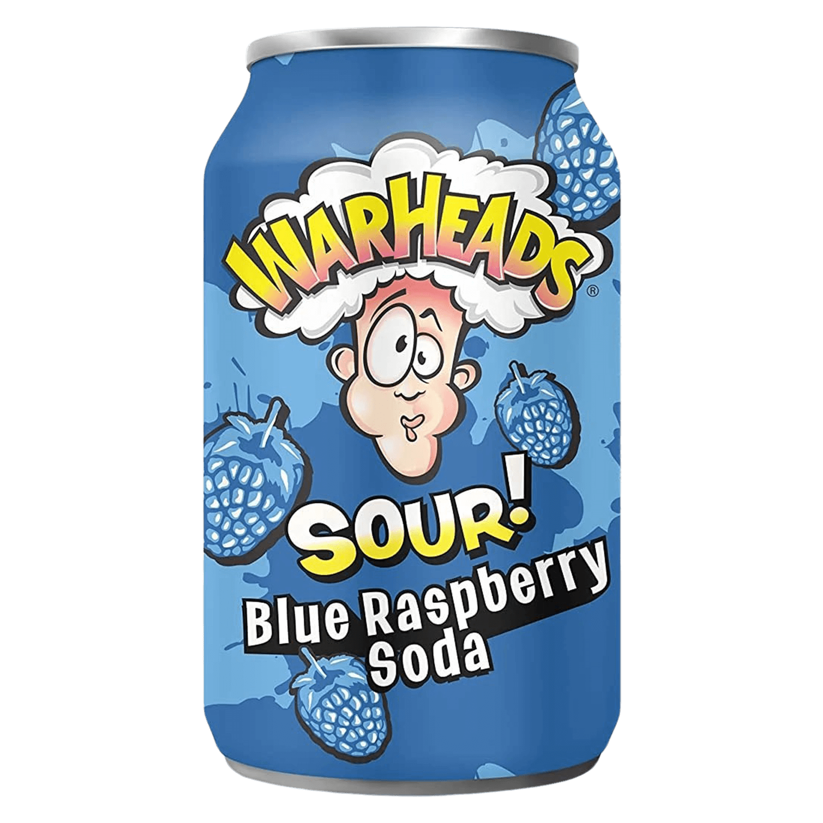 Warheads Sour Blue Raspberry Soda 355ml