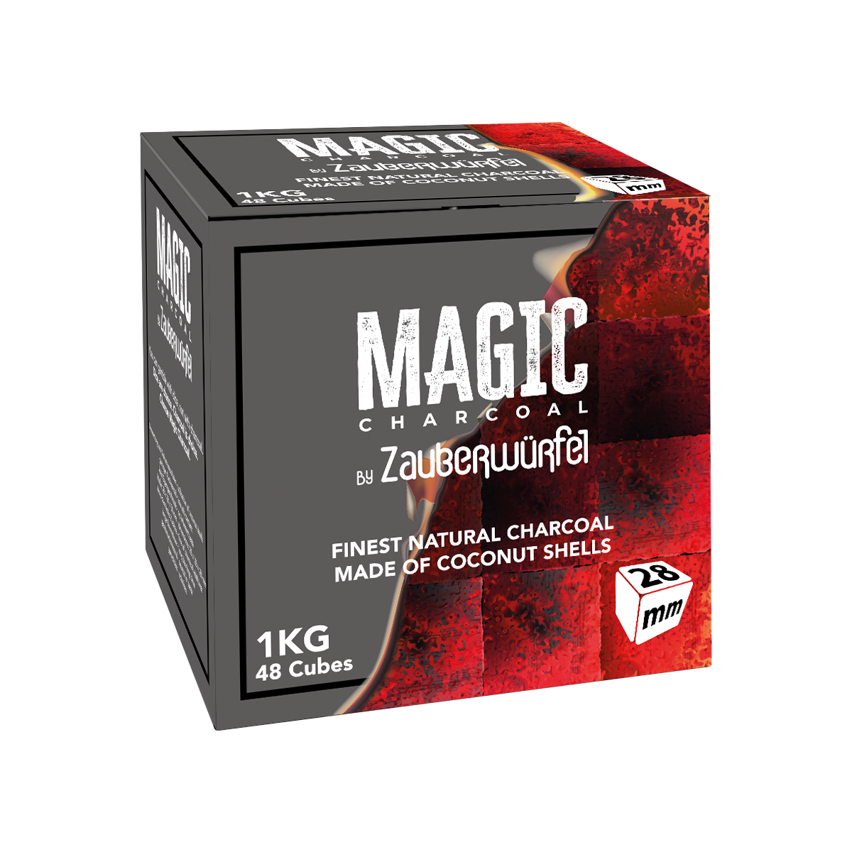 28mm Magic Charcoal Naturkohle by Zauberwürfel - 1kg