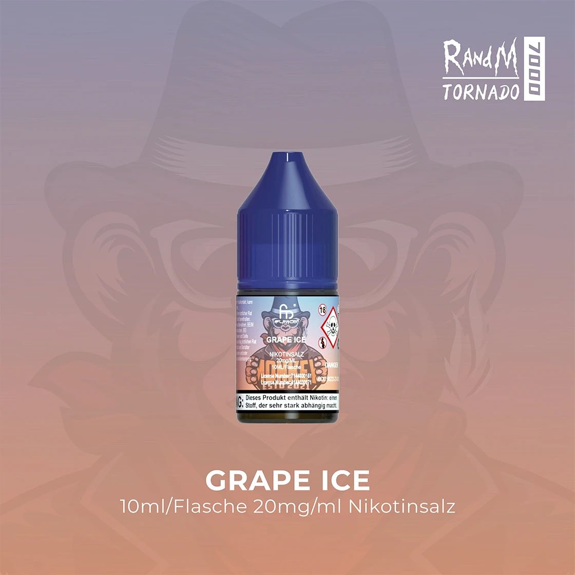 RandM Tornado Liquid 10 ml - Grape Ice 20 mg/ml