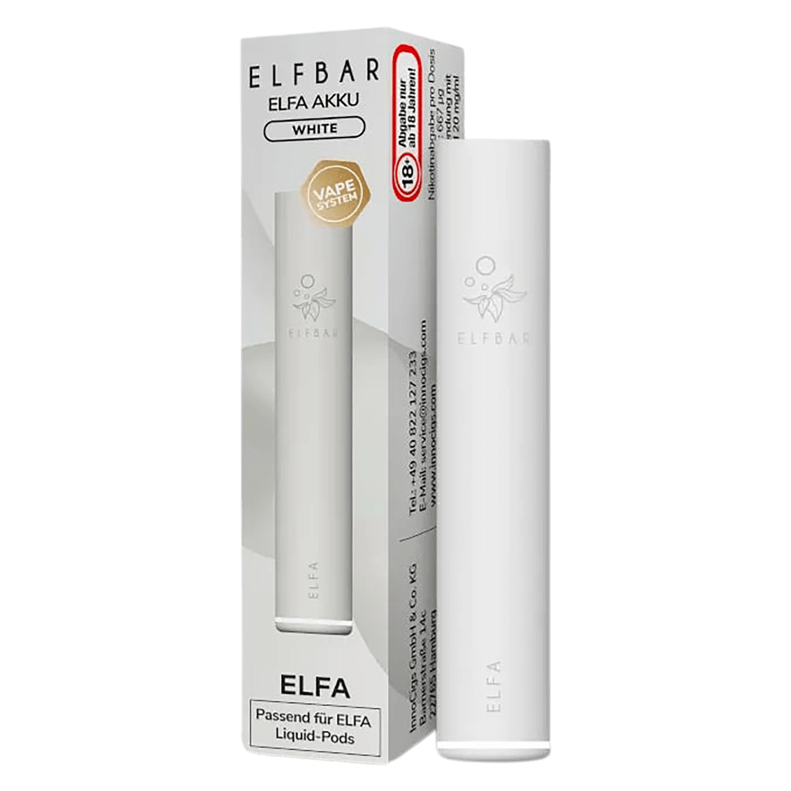 Elfbar ELFA - 500mAh Akku - White