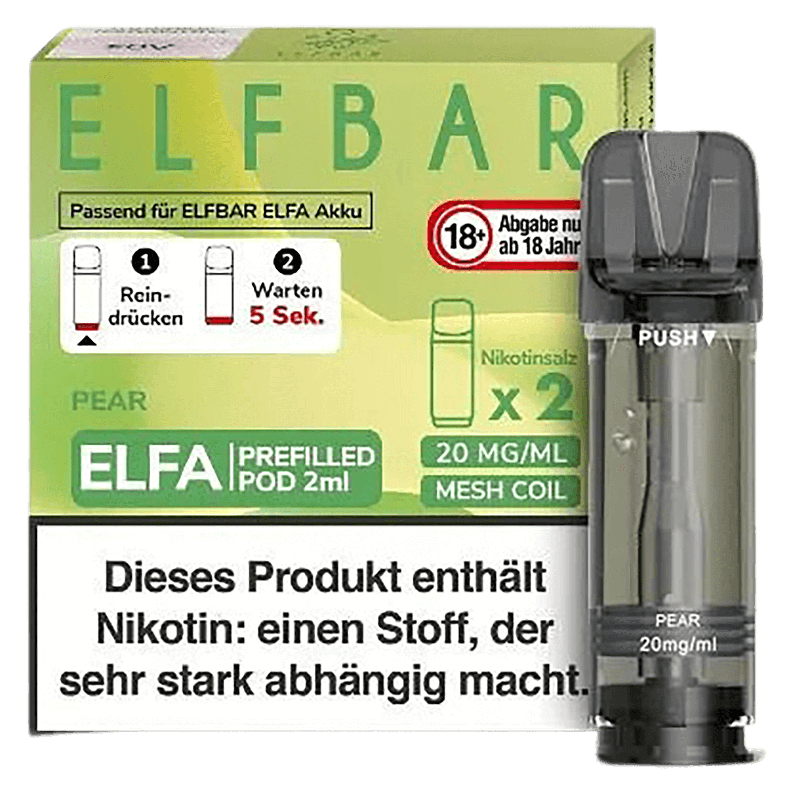 Elf Bar ELFA Liquid Pod 2er Pack - Pear