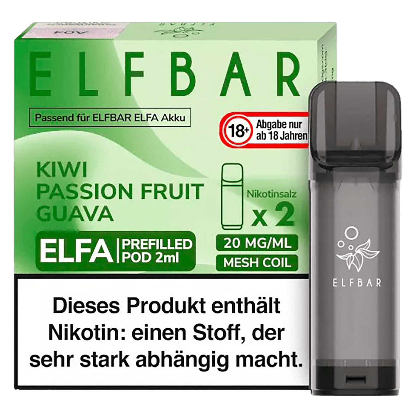 Elf Bar ELFA Liquid Pod 2er Pack - Kiwi Passion Fruit Guava