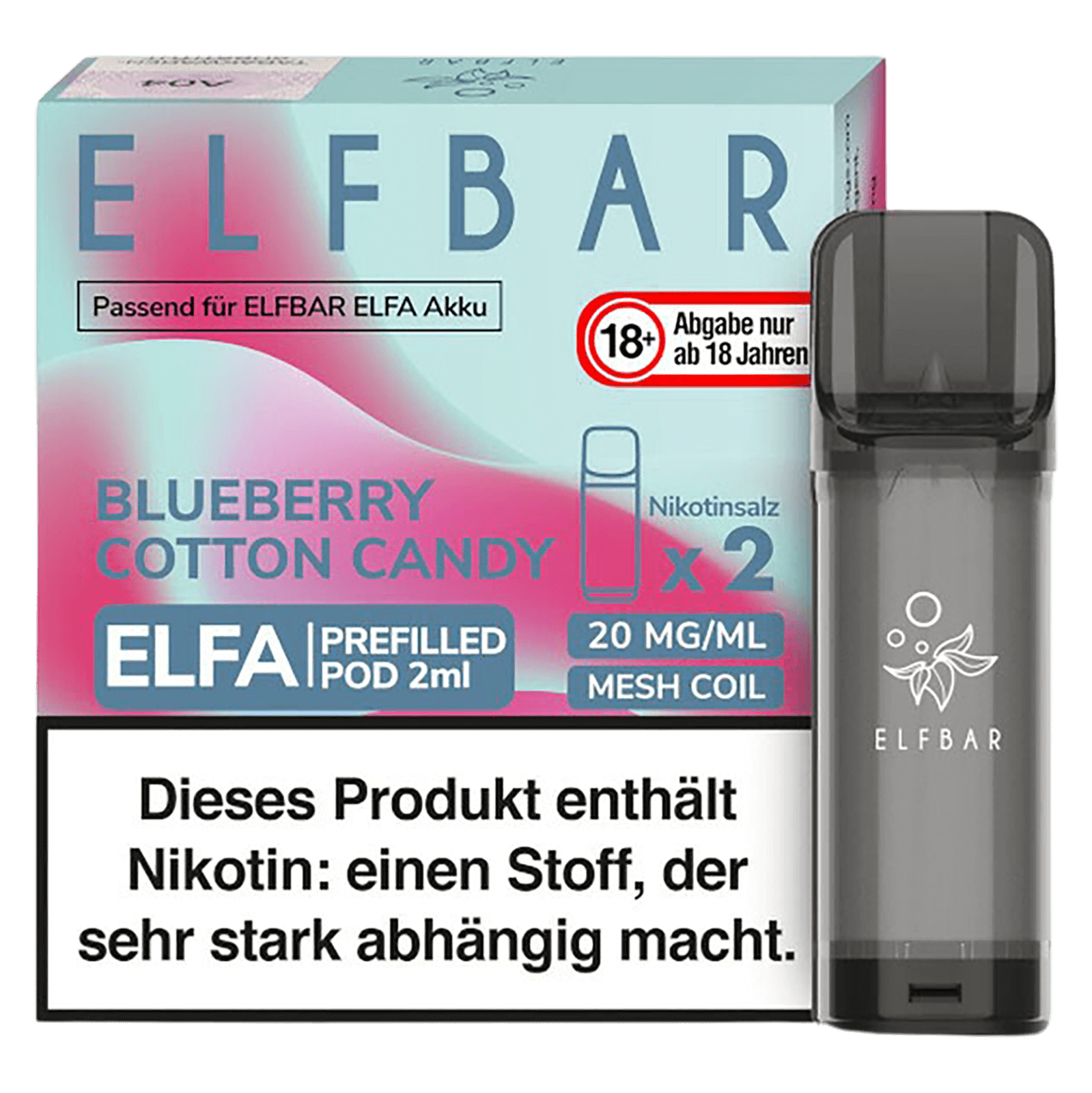 Elf Bar ELFA Liquid Pod 2er Pack - Blueberry Cotton Candy