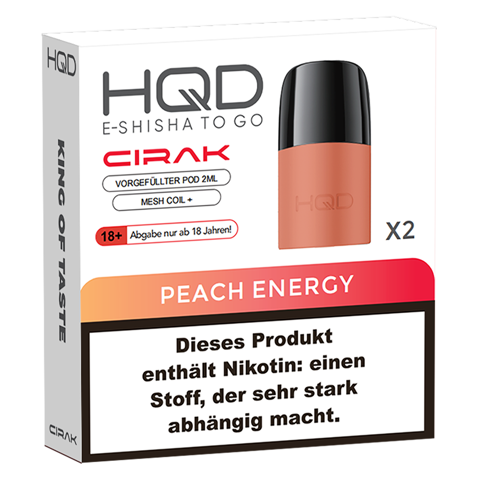 HQD Cirak Pod - Peach Energy - 2 x 2ml