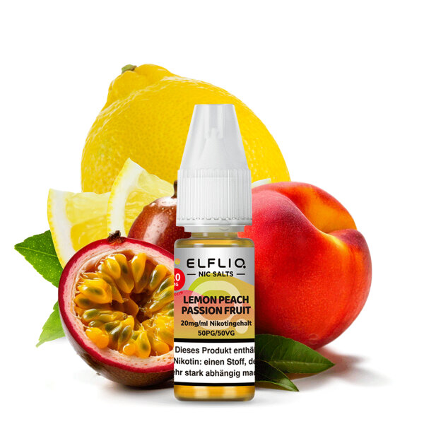 Elfliq - Nikotinsalz Liquid 10mg/ml - Lemon Peach Passionfruit