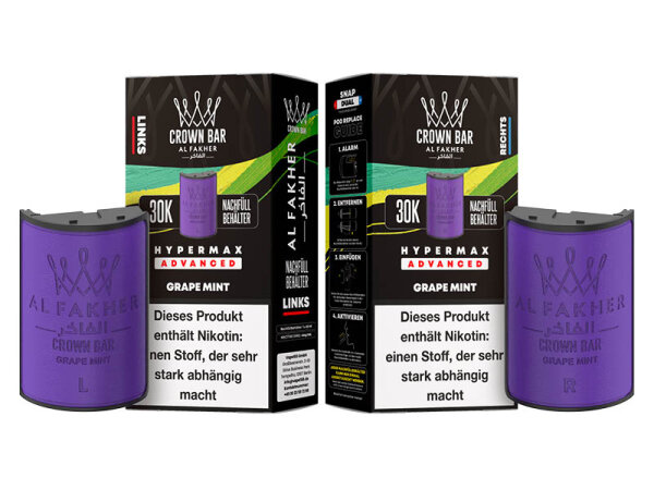 Al Fakher 30k Hypermax Refill Pod Bundle - Grape Mint