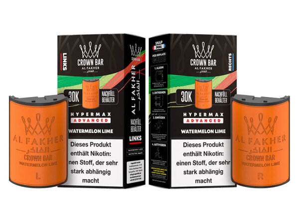 Al Fakher 30k Hypermax Refill Pod Bundle - Watermelon Lime