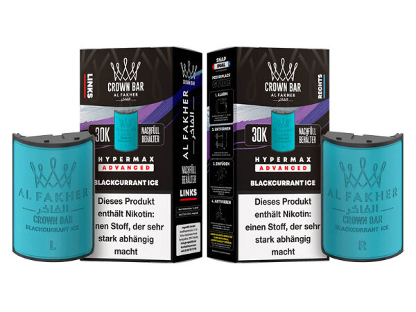 Al Fakher 30k Hypermax Refill Pod Bundle - Blackcurrant Ice