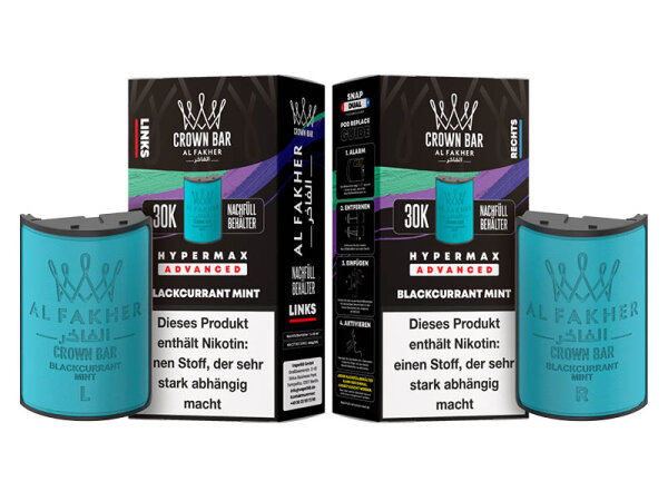 Al Fakher 30k Hypermax Refill Pod Bundle - Blackcurrant Mint
