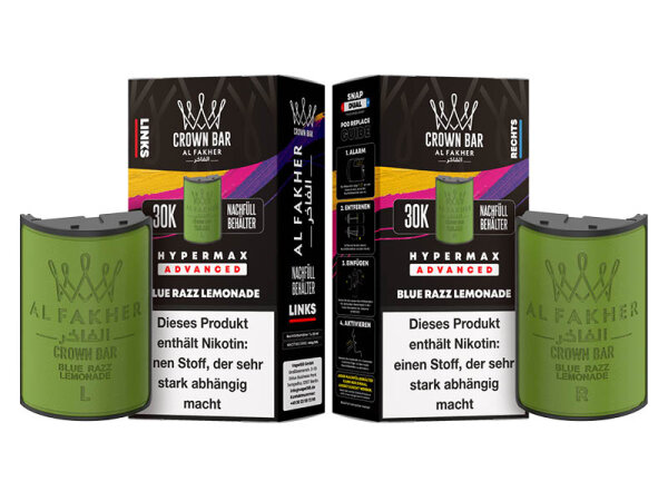Al Fakher 30k Hypermax Refill Pod Bundle - Blue Razz Lemonade