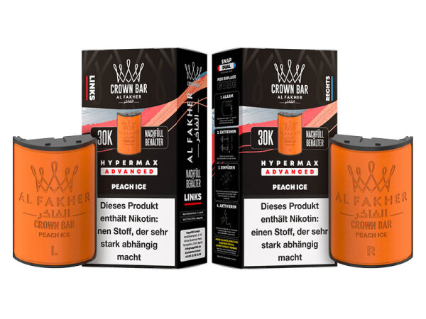 Al Fakher 30k Hypermax Refill Pod Bundle - Peach Ice