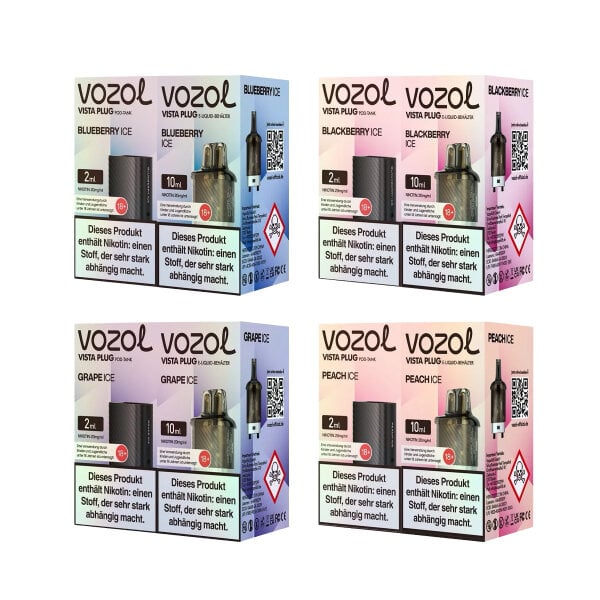 Vozol Vista Plug ez Pod Bundle - Alle Geschmäcker