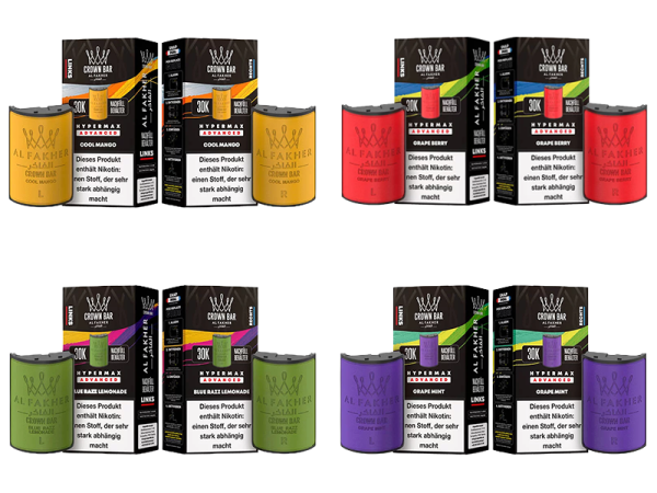 Al Fakher 30k Hypermax Refill Pod Bundle - Alle Geschmäcker