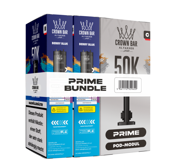 Al Fakher 50k Hypermax Prime Pod Set - Berry Blue