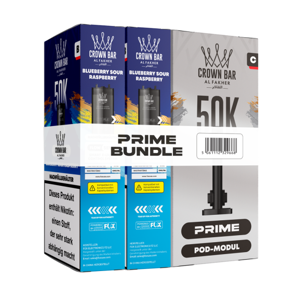 Al Fakher 50k Hypermax Prime Pod Set - Blueberry Sour Raspberry