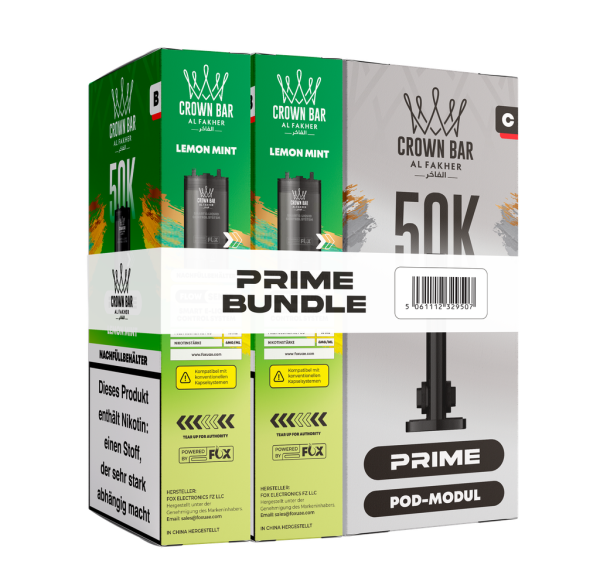 Al Fakher 50k Hypermax Prime Pod Set - Lemon Mint