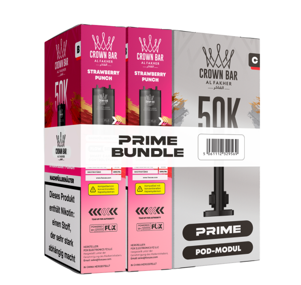 Al Fakher 50k Hypermax Prime Pod Set - Strawberry Punch